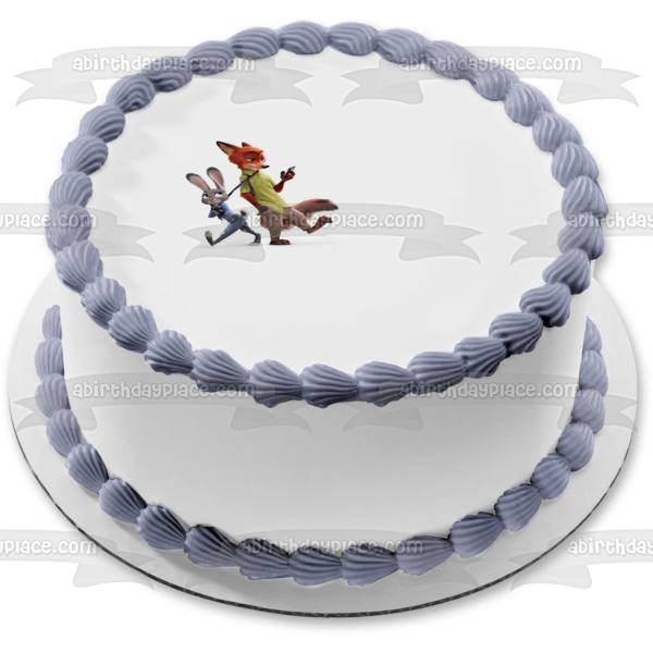 Zootopia Lt. Judy Hopps Nick Wilde Edible Cake Topper Image ABPID11263