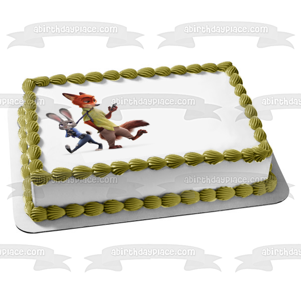 Zootopia Lt. Judy Hopps Nick Wilde Edible Cake Topper Image ABPID11263