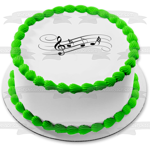 Music Sheet Music Notes Clef Note Edible Cake Topper Image ABPID11294