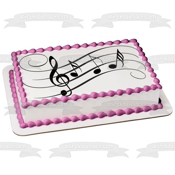 Music Sheet Music Notes Clef Note Edible Cake Topper Image ABPID11294