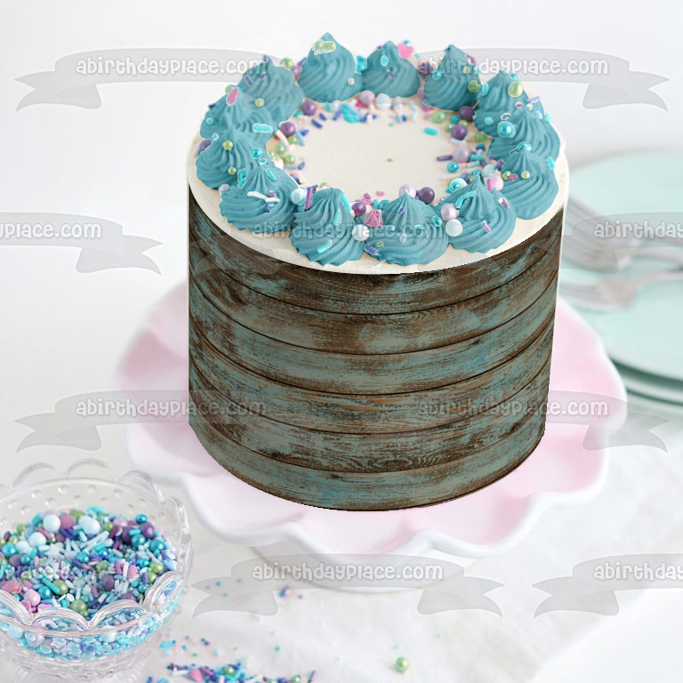 Wood Panel Background Pattern Edible Cake Topper Image ABPID11713