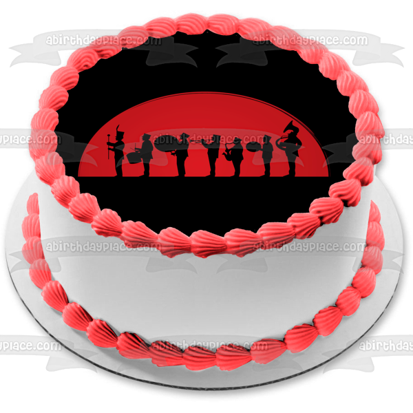 Marching Band Conductor Drum Line Trumpet Saxophone Edible Cake Topper Image ABPID55655