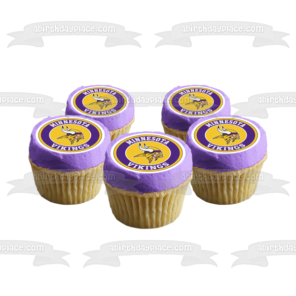 Minnesota Vikings Team Logo Edible Cake Topper Image ABPID55657
