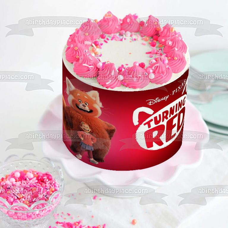 Turning Red Giant Red Panda Mei Lee Edible Cake Topper Image ABPID55812