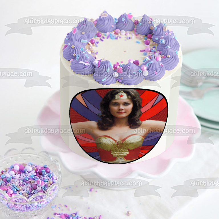 DC Comics Justice League Wonder Woman Edible Cake Topper Image ABPID11816