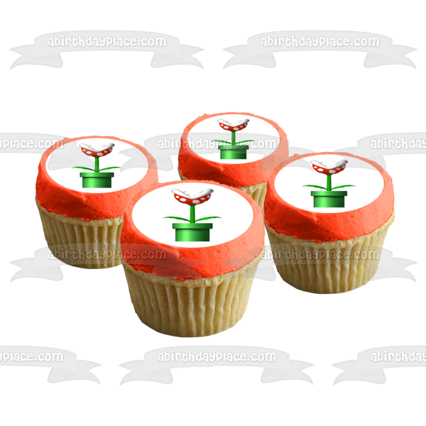 Super Mario Brothers Piranha Plant Edible Cake Topper Image ABPID12030