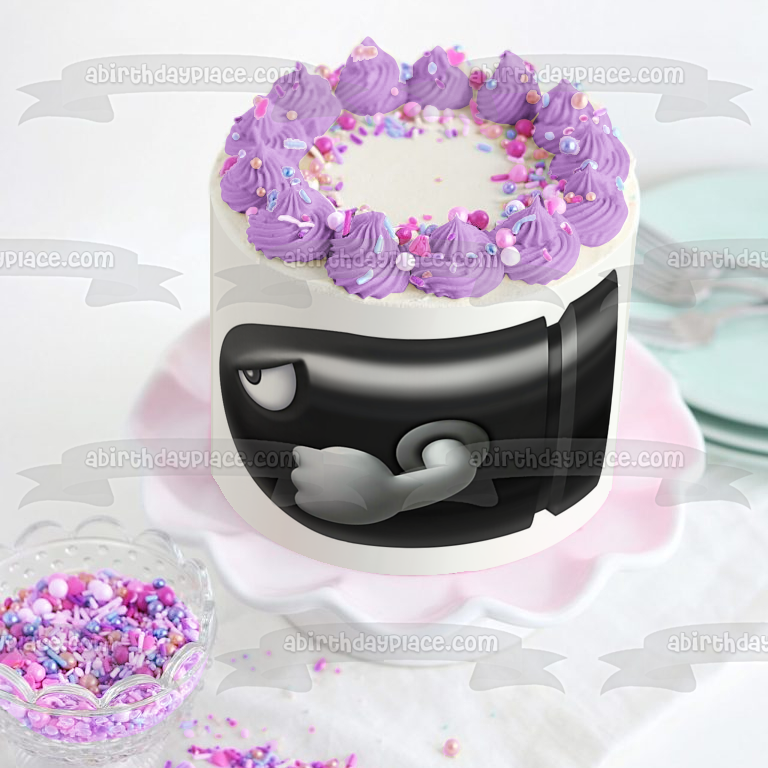 Super Mario Brothers Bullet Bill Edible Cake Topper Image ABPID12031