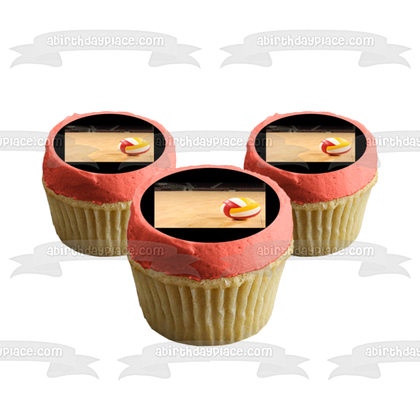 Volleyball Indoor Court Edible Cake Topper Image ABPID55961