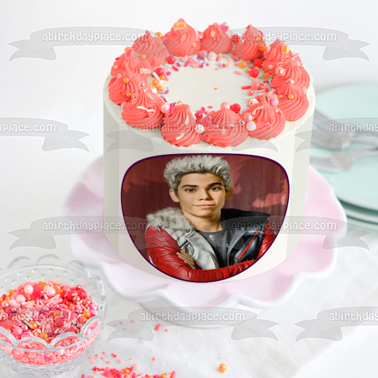 Disney Descendants Carlos Red Background Edible Cake Topper Image ABPID11951