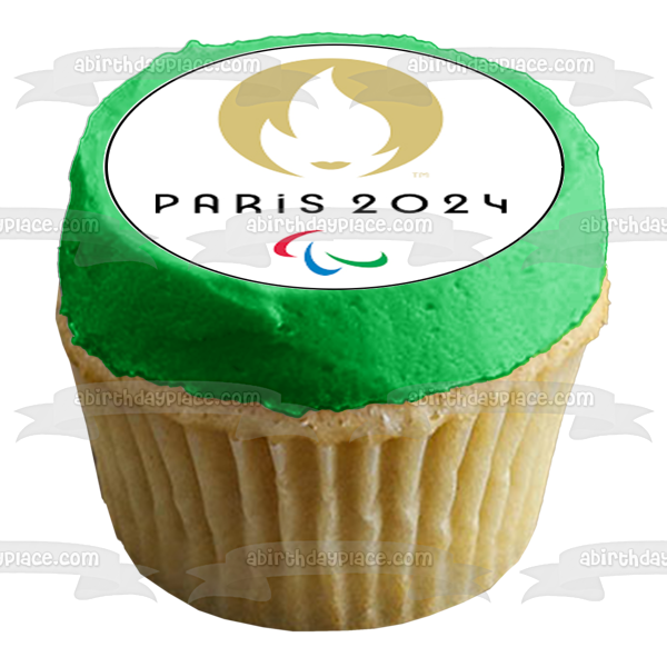 Paris 2024 Summer Olympics Logo Edible Cupcake Topper Images ABPID55986