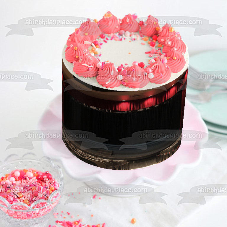 Empty Theatre Stage Red Spotlights Edible Cake Topper Image ABPID56005