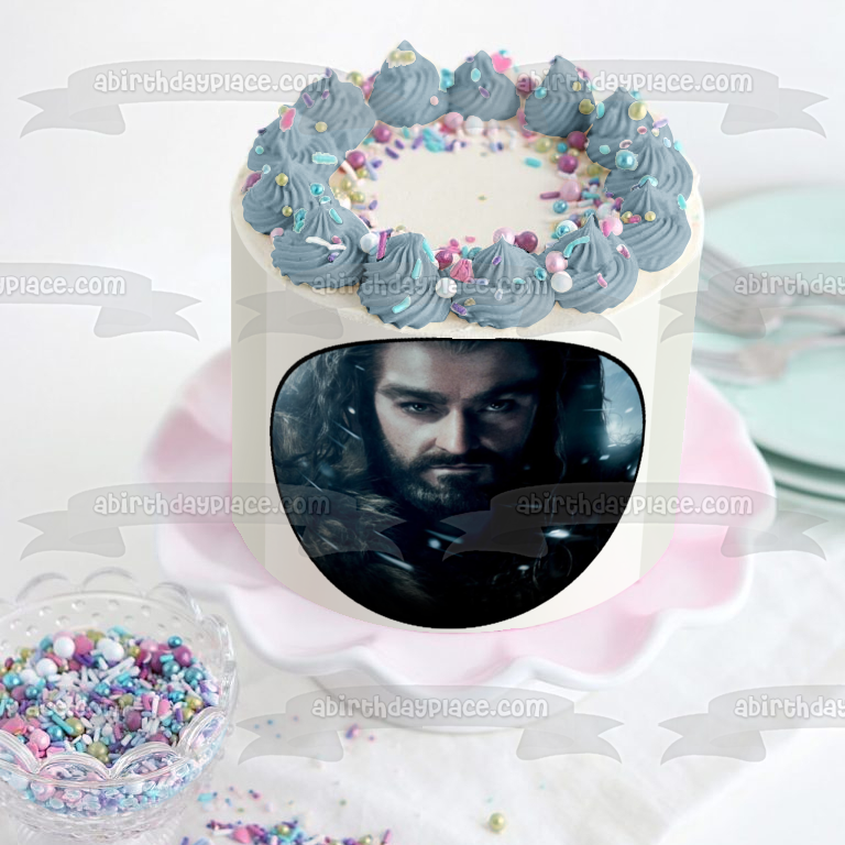 The Hobbit The Desolation of Smaug Thorin Oakenshield Edible Cake Topper Image ABPID12242