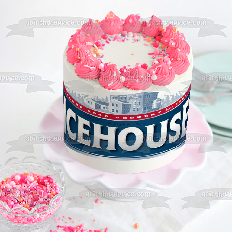Icehouse Beer Logo Edible Cake Topper Image ABPID56140