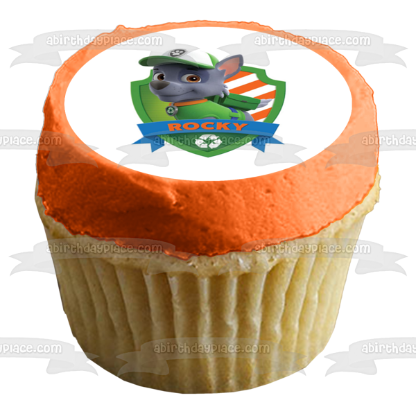 Paw Patrol Rocky Edible Cake Topper Image ABPID12684