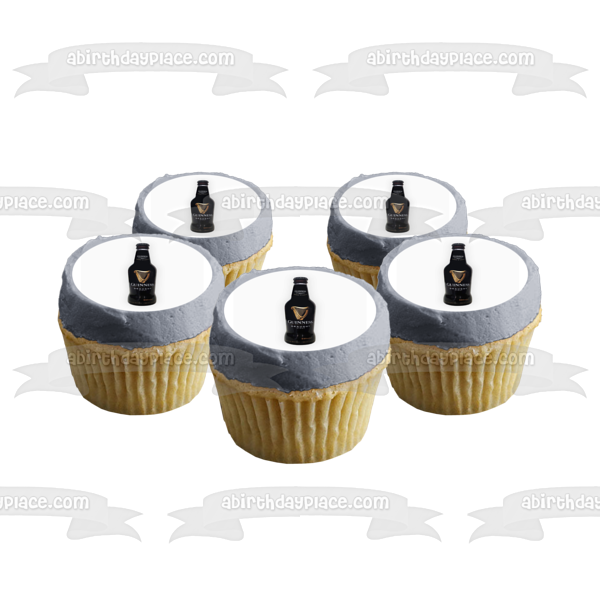Guinness Draught Stout Bottle Edible Cake Topper Image ABPID56066