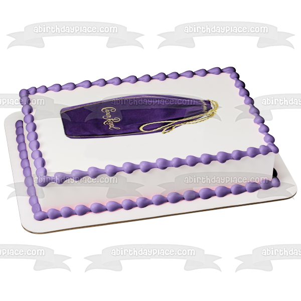 Crown Royal Canadian Whiskey Purple Bag Edible Cake Topper Image ABPID56071