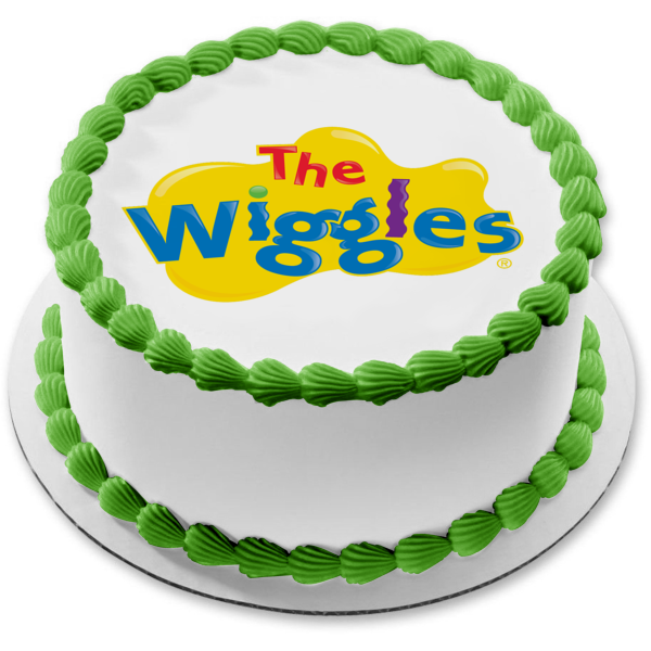 The Wiggles Logo Yellow Background Edible Cake Topper Image ABPID12748