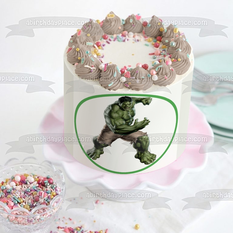Marvel Avengers Comic Book the Incredible Hulk Edible Cake Topper Image ABPID12762