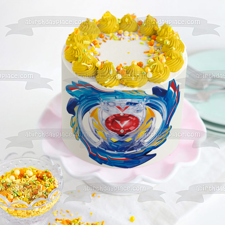 Beyblade Genesis Valtryek V3 Edible Cake Topper Image ABPID15158