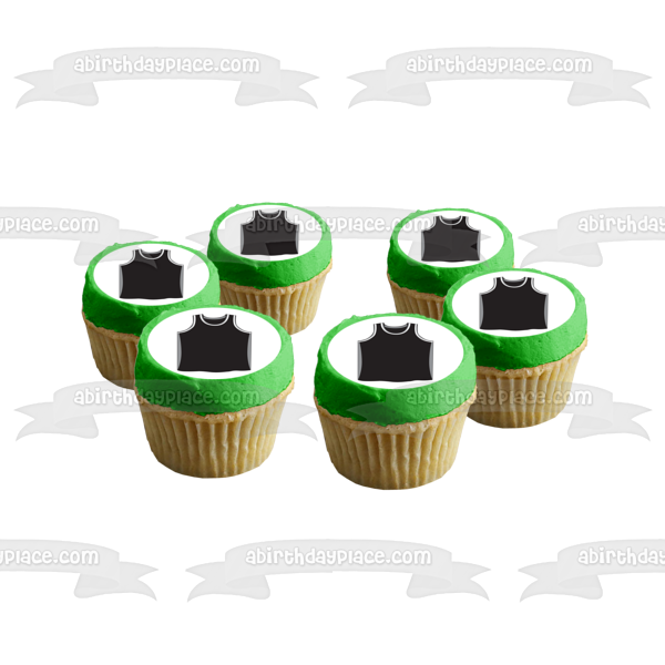 Sports Black Jersey Edible Cake Topper Image ABPID13544