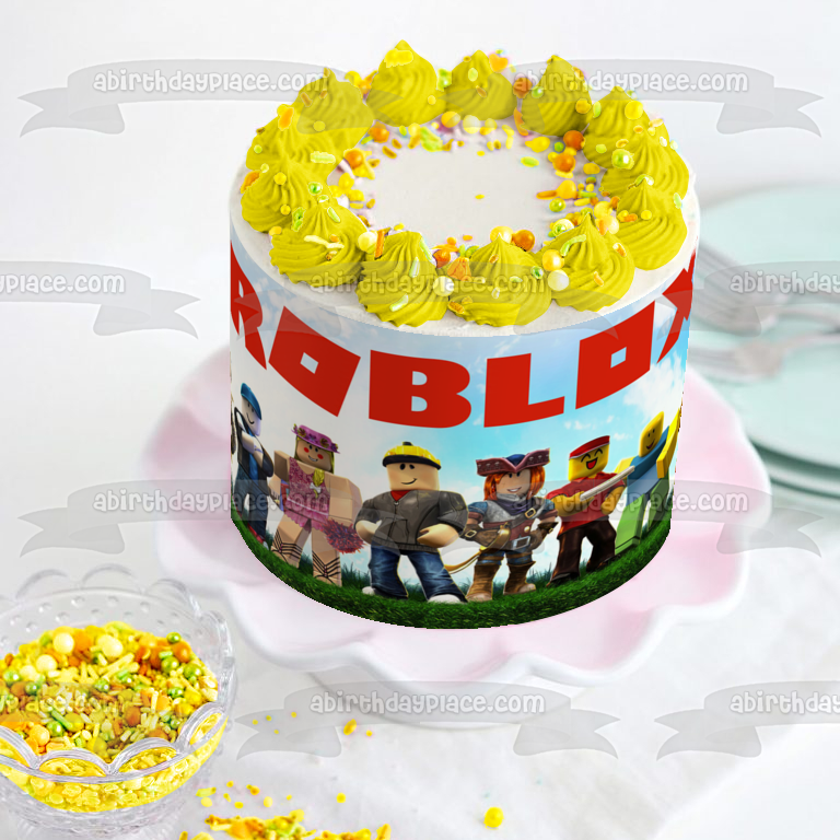 Roblox Assorted Characters Children's Books Edible Cake Topper Image ABPID15420