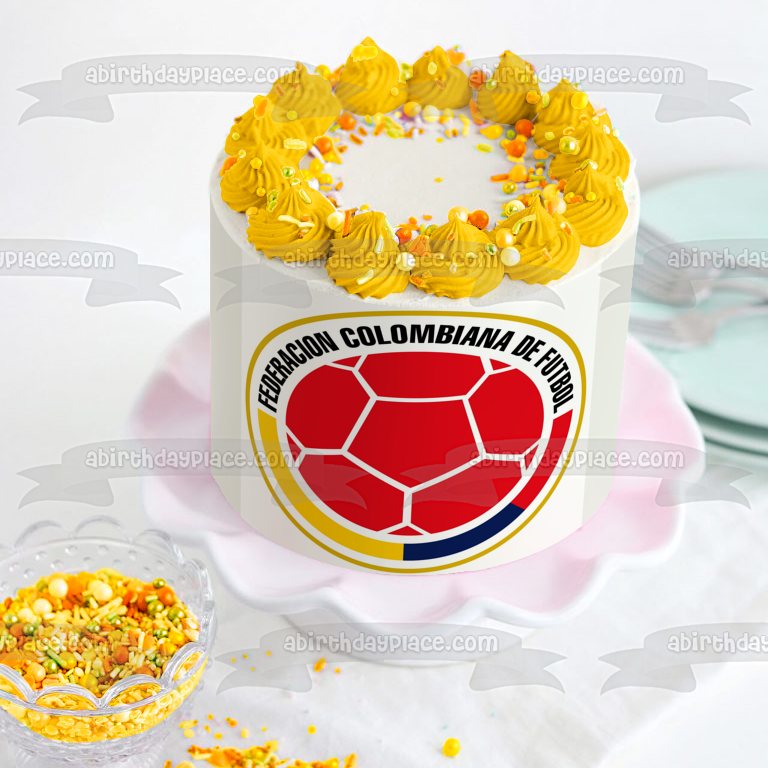 Escudo del equipo colombiano Logo Fcf Edible Cake Topper Imagen ABPID20643