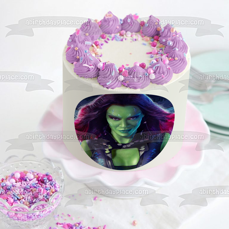 Marvel Gamora Zen Whoberi Ben Titan Edible Cake Topper Image ABPID15510