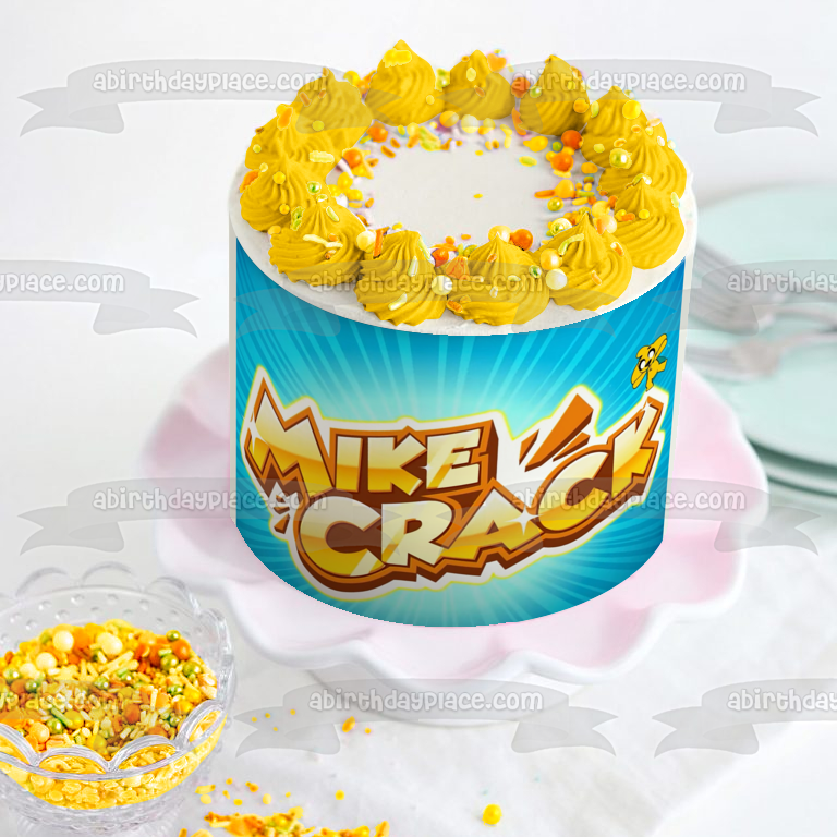 Mikecrack Logo Youtuber Español Miguel Bernal Montes Edible Cake Topper Imagen ABPID56261