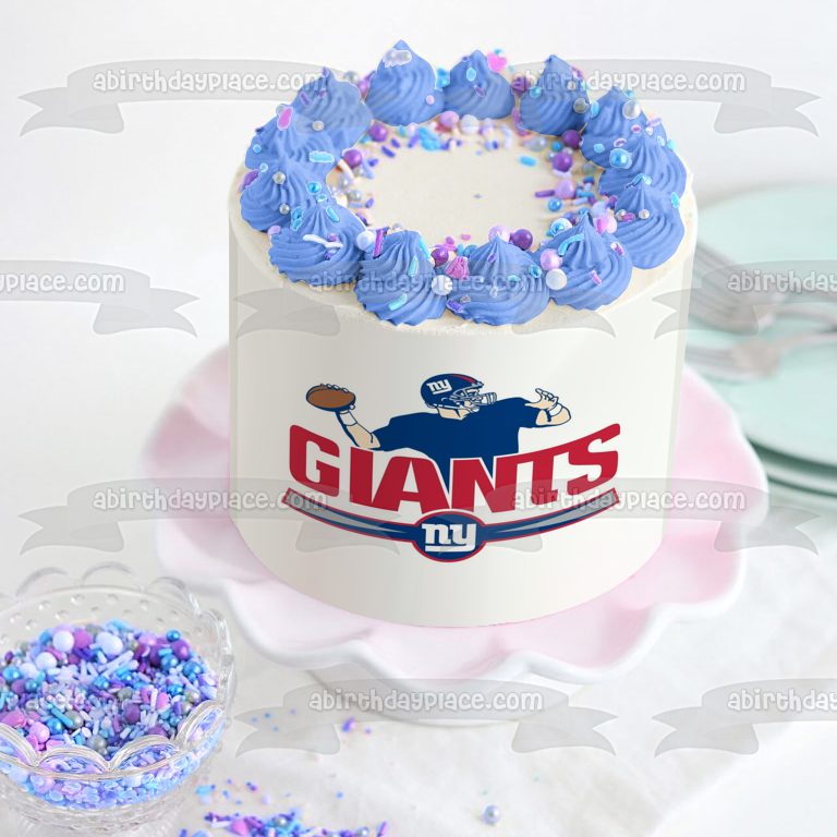 Imagen comestible para tarta con logotipo de los New York Giants de la NFL ABPID24132
