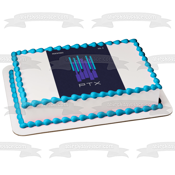 Pentatonix Volume 2 Ptx Blue Background Edible Cake Topper Image ABPID24508