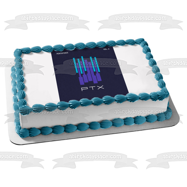Pentatonix Volume 2 Ptx Blue Background Edible Cake Topper Image ABPID24508