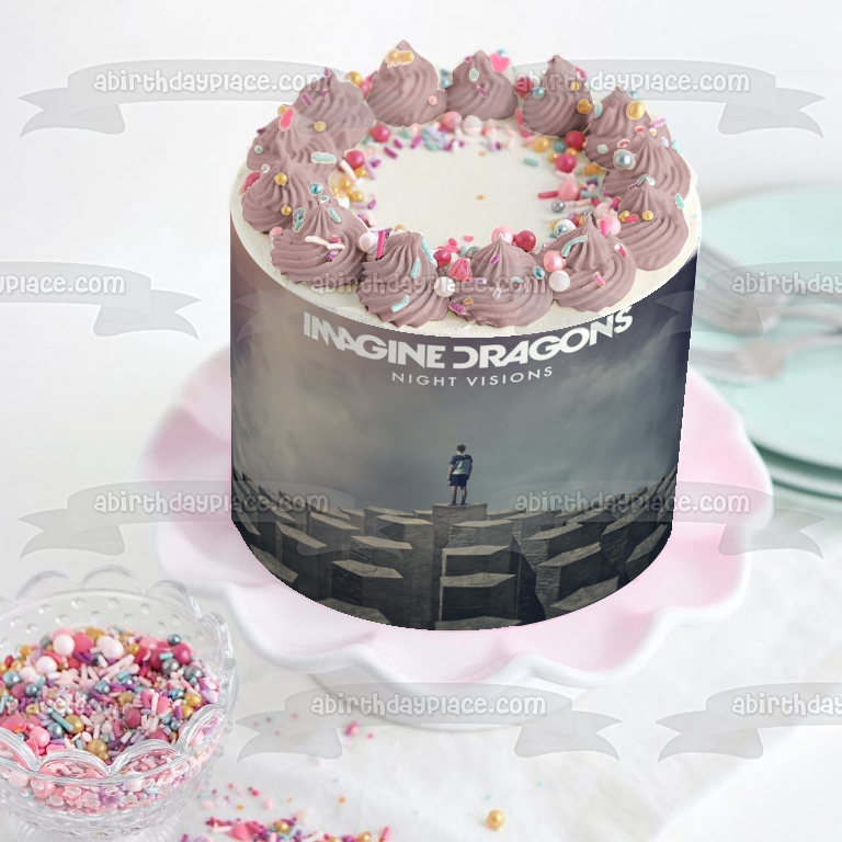 Imagine Dragons Night Visions Album Cover Edible Cake Topper Image ABPID26862