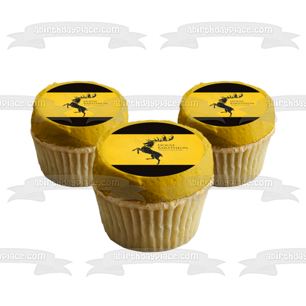 Adorno comestible para tarta con emblema de la Casa Baratheon de Juego de Tronos, imagen ABPID26944