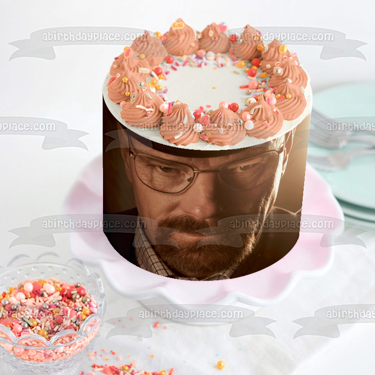Imagen de decoración comestible para tarta de Breaking Bad Walter White Heisenberg ABPID27071
