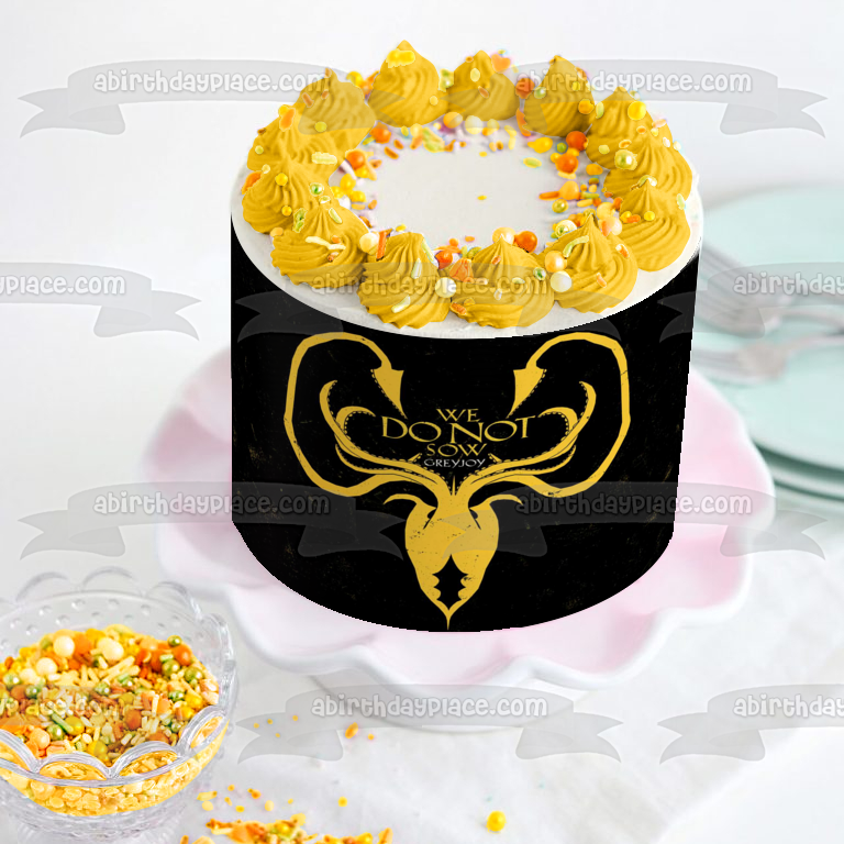 Game of Thrones House Greyjoy We Do Not Sow Edible Cake Topper Image ABPID26950