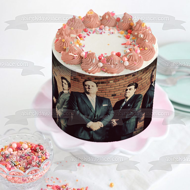The Sopranos Tony Soprano Paulie Gualtieri Silvio Dante Big Bonpensiero Christopher Moltisanti Edible Cake Topper Image ABPID27104