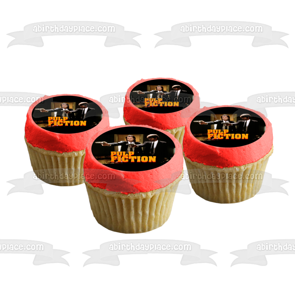 Pulp Fiction Vincent Jules Guns Edible Cake Topper Image ABPID27145