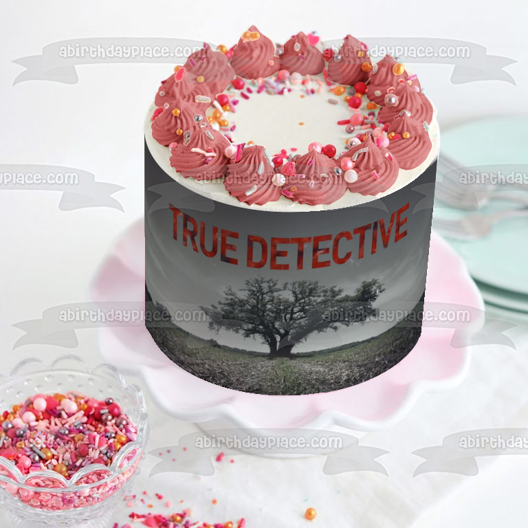 True Detective Field Tree Grey Sky Edible Cake Topper Image ABPID27176