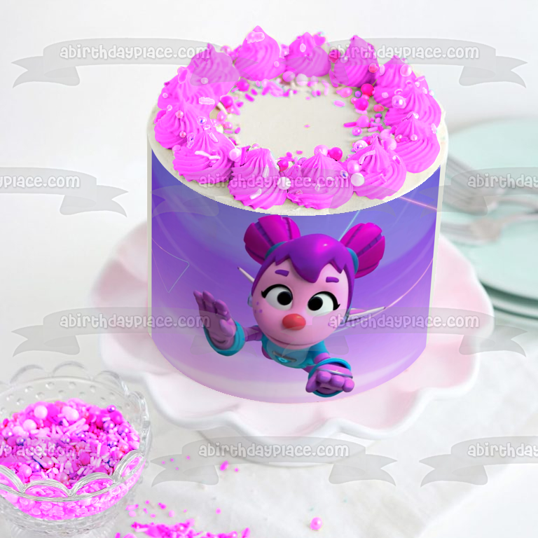 Sesame Street Mecha Builders Abby Edible Cake Topper Image ABPID56295