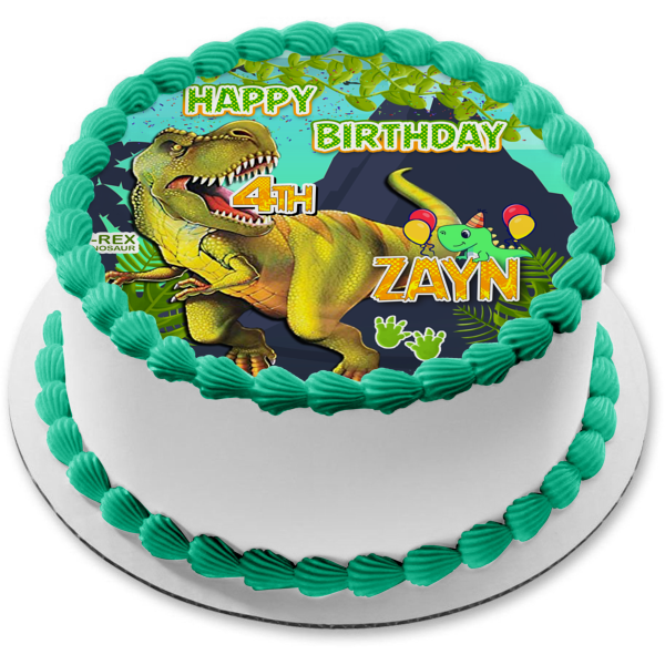 T-Rex Chomp Dinosaur Edible Cake Topper Image ABPID56302 – A Birthday Place t-rex-chomp-dinosaur-edible-cake-topper-image-abpid56302-a-birthday-place
