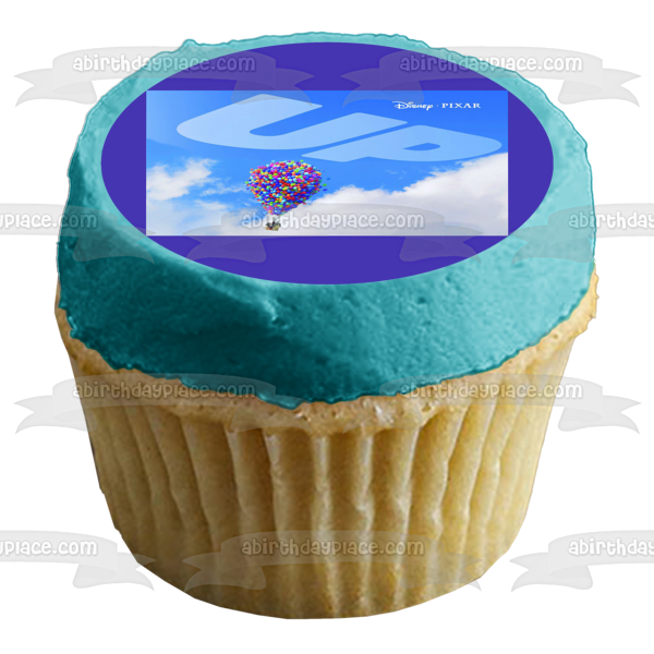 Disney Pixar Up Balloons House Sky Background Edible Cake Topper Image ABPID27243