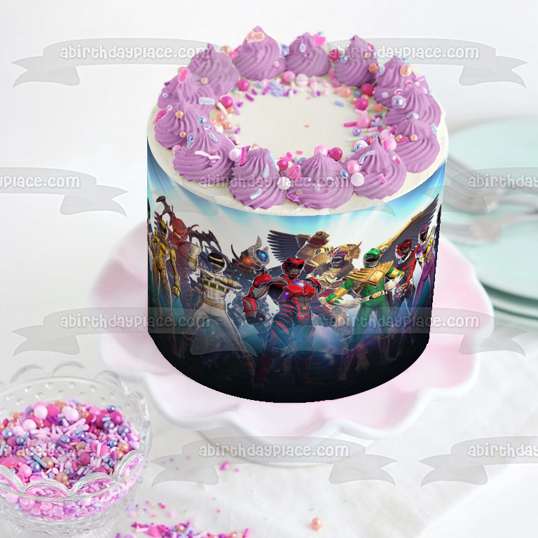 Power Rangers Legacy Tokupedia Discord Gold Zeo Ranger Tommy Oliver Zack Taylor Katherine Hillard Imagen comestible para tarta ABPID28010