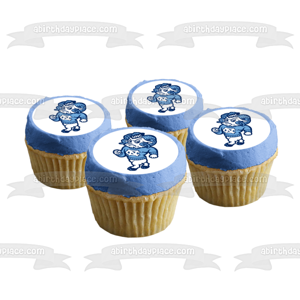 University of North Carolina Tar Heels Logo NCAA Mascot Remeses Edible Cake Topper Image ABPID27806
