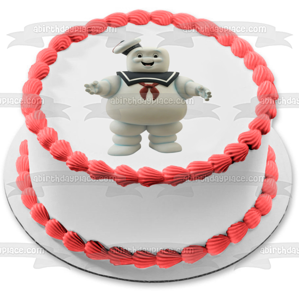 Ghost Busters Stay Puft Marshmallow Man Edible Cake Topper Image ABPID27830