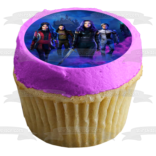Descendants 3 Mal Evie Carlos Gil Edible Cake Topper Image ABPID56308
