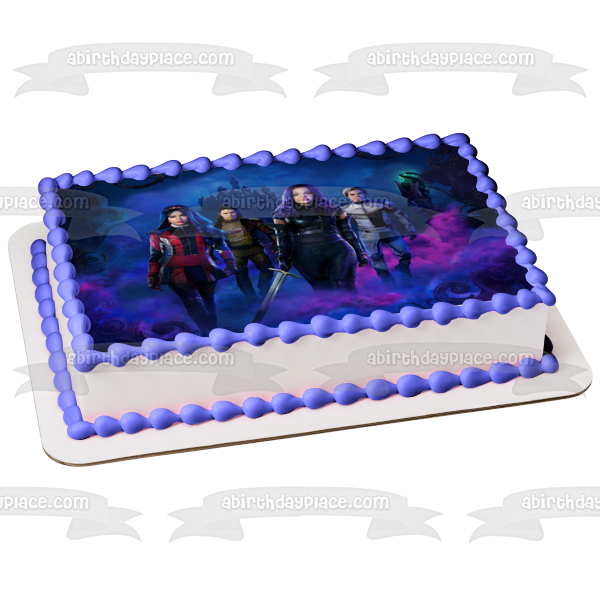 Descendants 3 Mal Evie Carlos Gil Edible Cake Topper Image ABPID56308