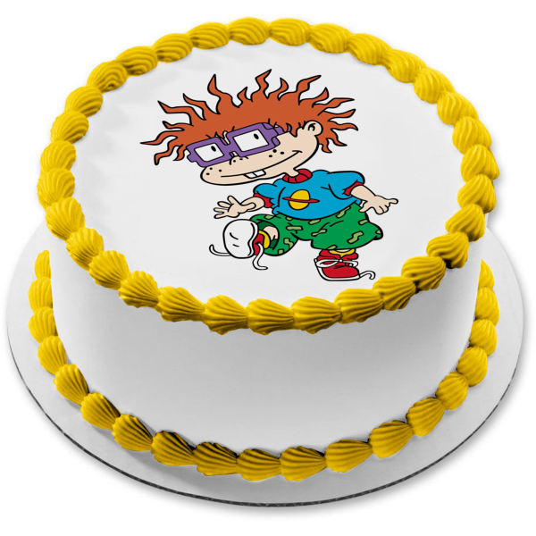 Chuckie Finster Rugrats Redhair Fraidy Cat Cartoon Edible Cake Topper Image ABPID50641