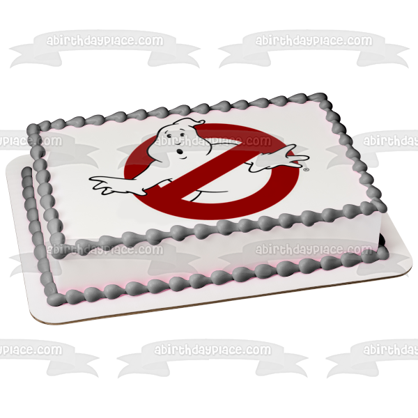 Ghostbusters Ghost Who You Gonna Call Edible Cake Topper Image ABPID50420