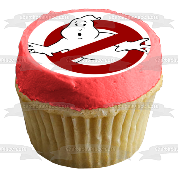 Ghostbusters Ghost Who You Gonna Call Edible Cake Topper Image ABPID50420