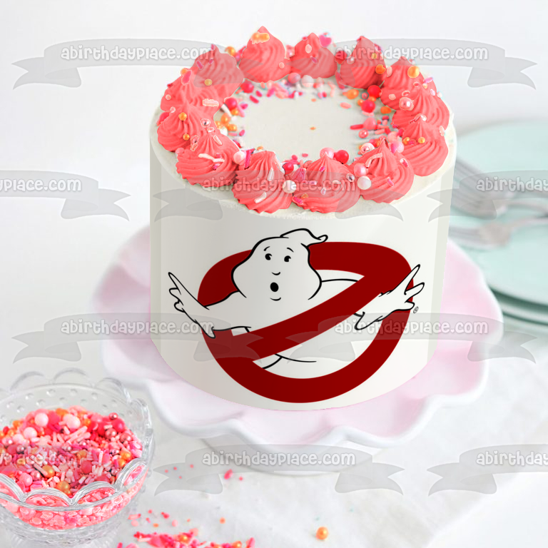 Ghostbusters Ghost Who You Gonna Call Edible Cake Topper Image ABPID50420